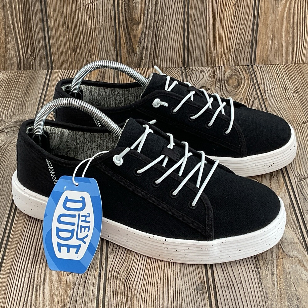 Hey Dude Cody M Sport Casual Lightweight Sneakers Shoes Black Men's Size 8 US